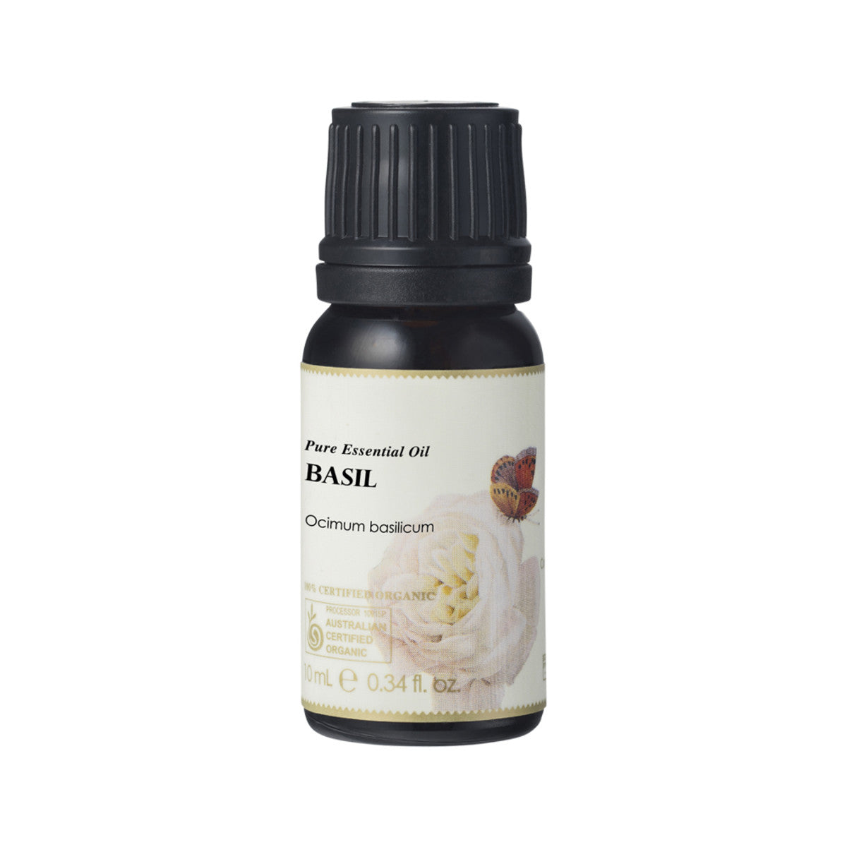 image of Ausganica 100% Certified Organic Essential Oil Basil 10ml on white background