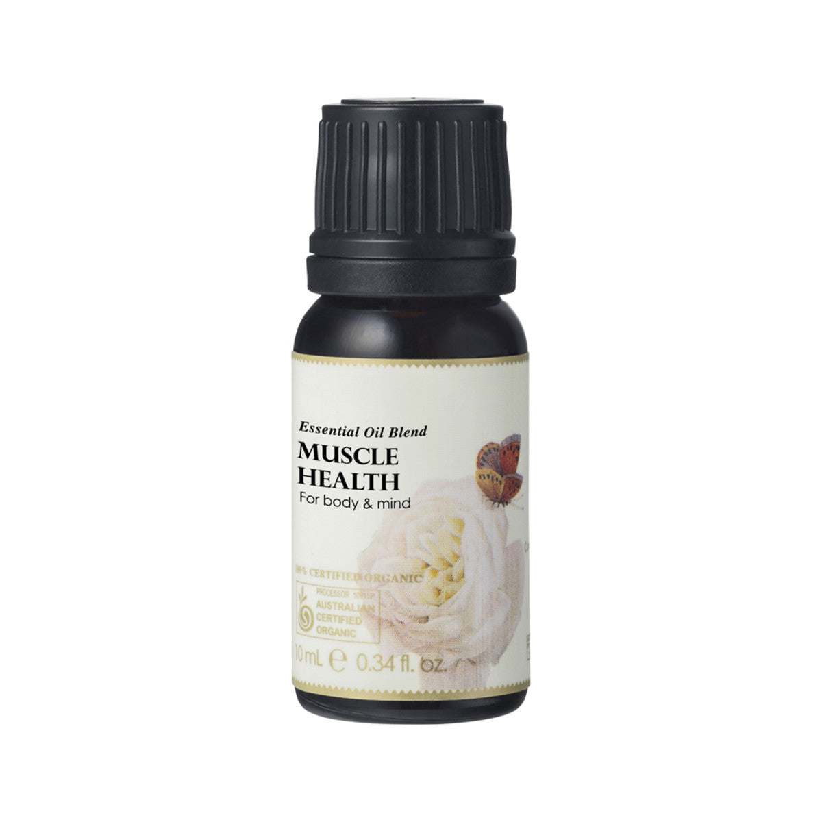 image of Ausganica Certified Organic Essential Oil Blend Muscle Health 10ml on white background