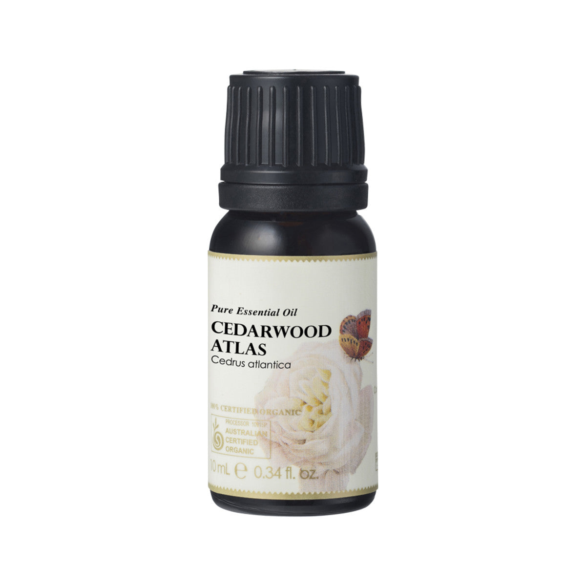 image of Ausganica 100% Certified Organic Essential Oil Cedarwood Atlas 10ml on white background