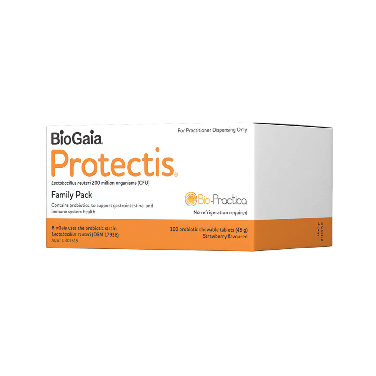 image of Bio-Practica BioGaia Protectis Chewable 100t on white background 