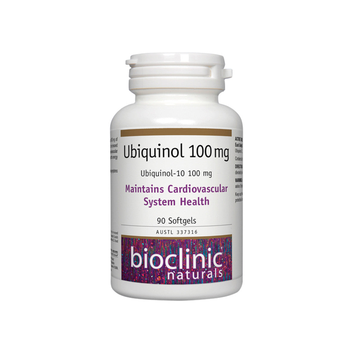 image of Bioclinic Naturals Ubiquinol 100mg 90c on white background 