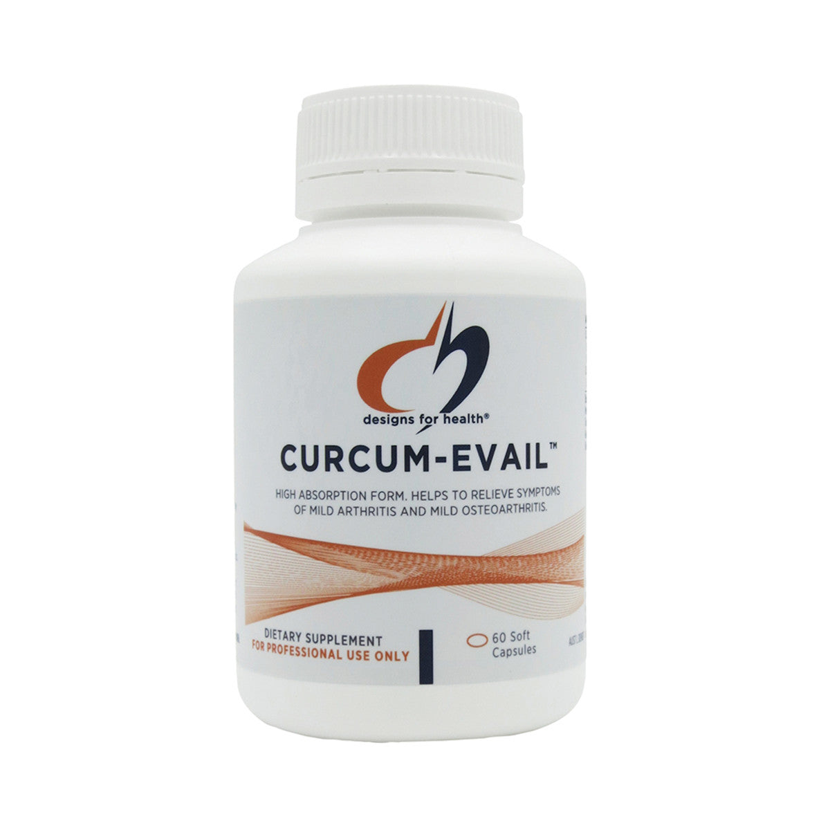 image of Designs For Health Curcum Evail 60 caps on white background 