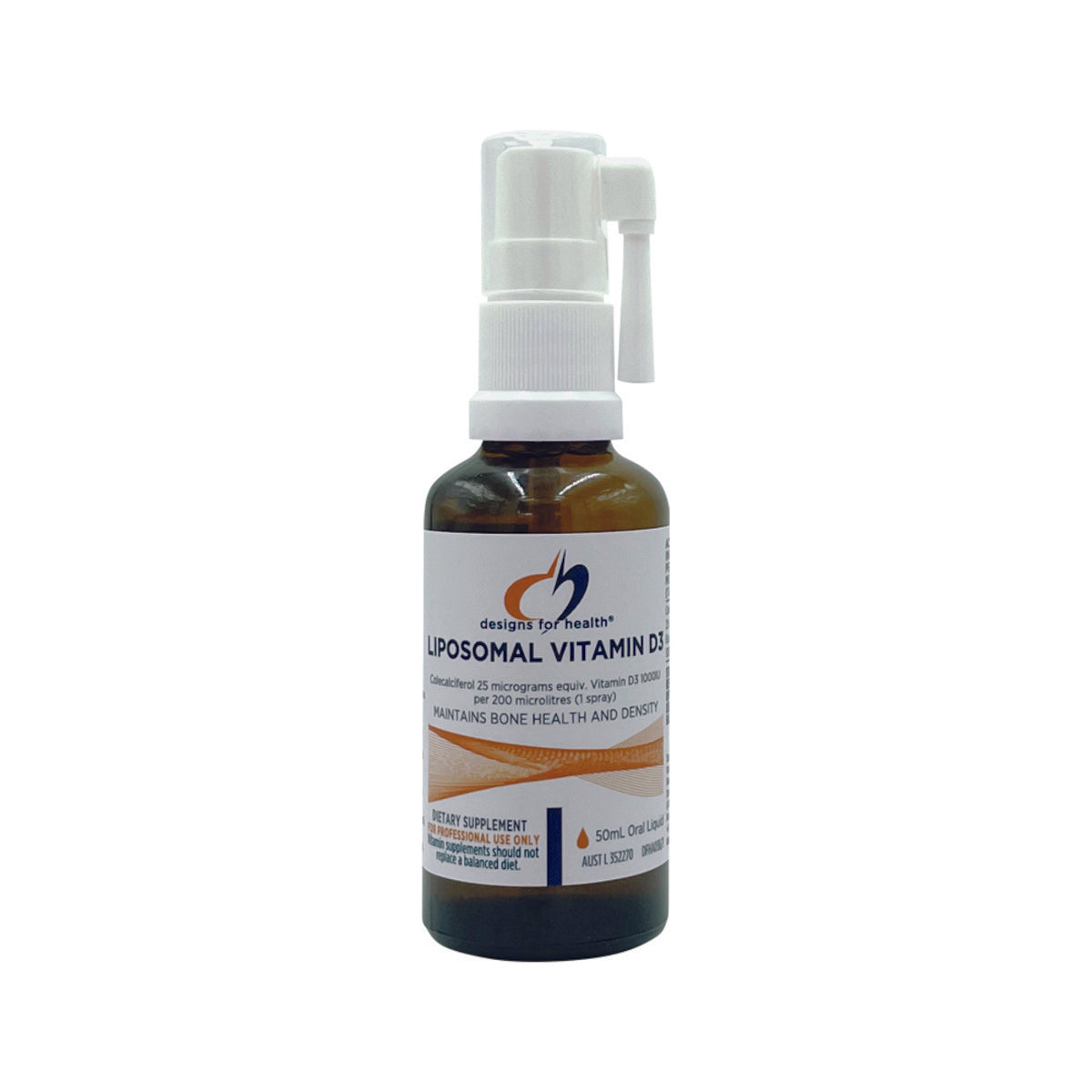 image of Designs For Health Liposomal Vitamin D3 Oral Liquid 50ml with a white background