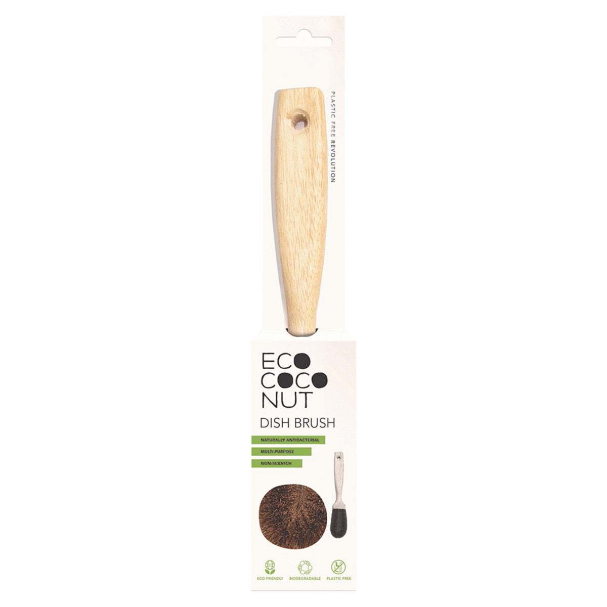image of Eco Coconut Dish Brush on white background 
