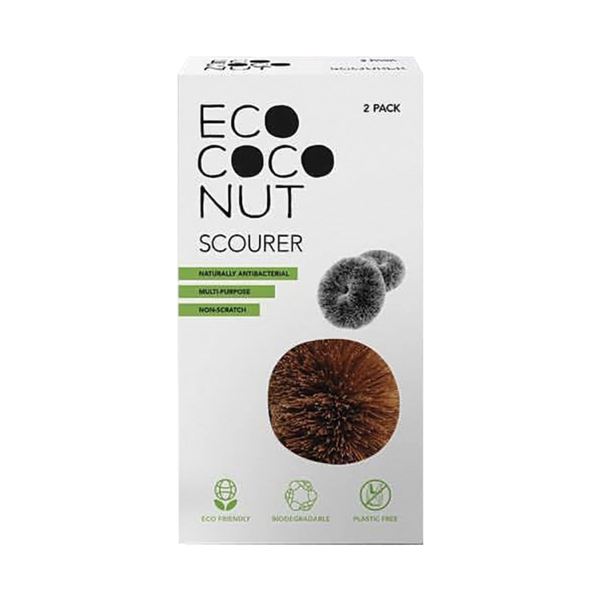 image of Eco Coconut Scourer x 2 Pack on white background 