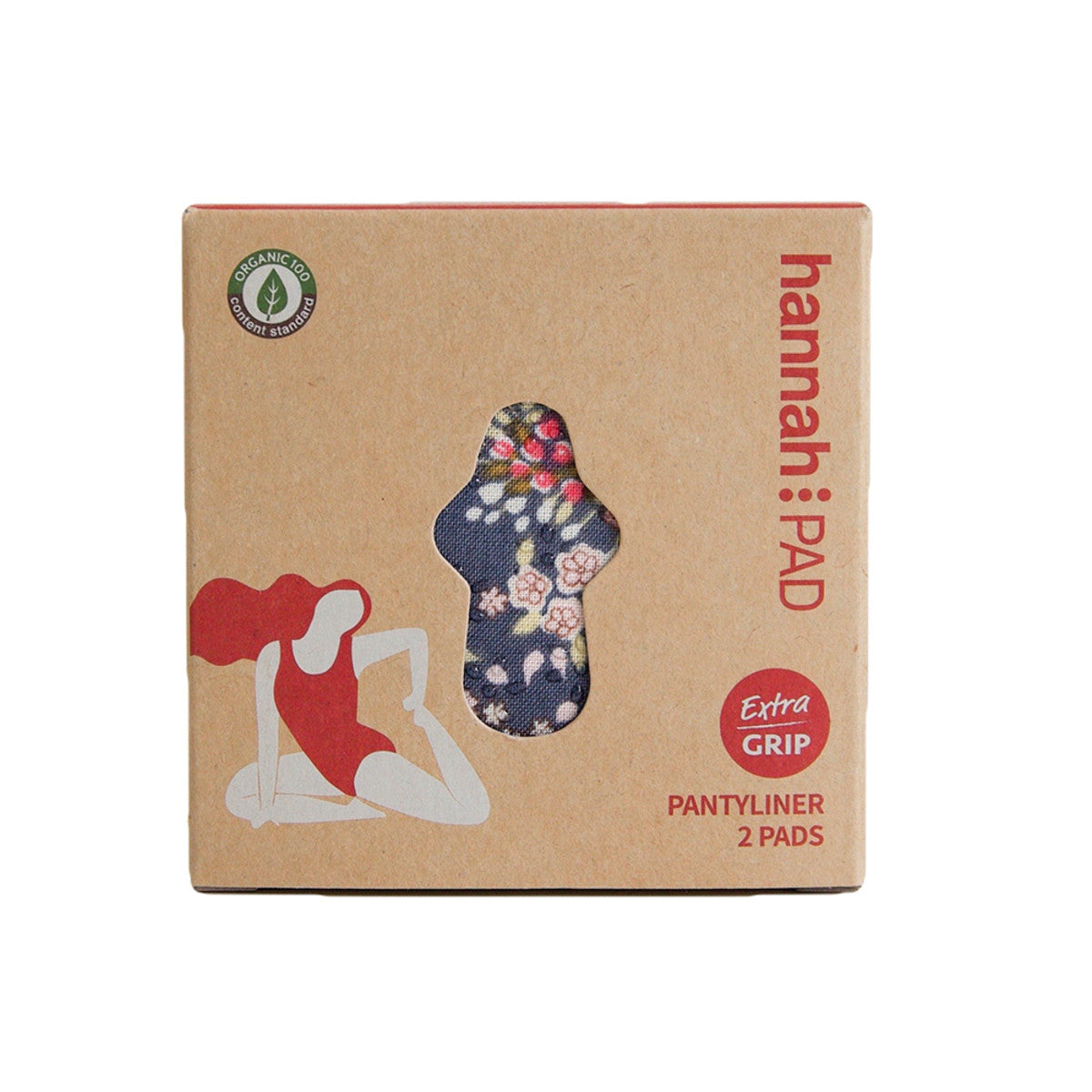image of Hannahpad Reusable Cloth Pad Pantyliner x 2 Pack on white background 