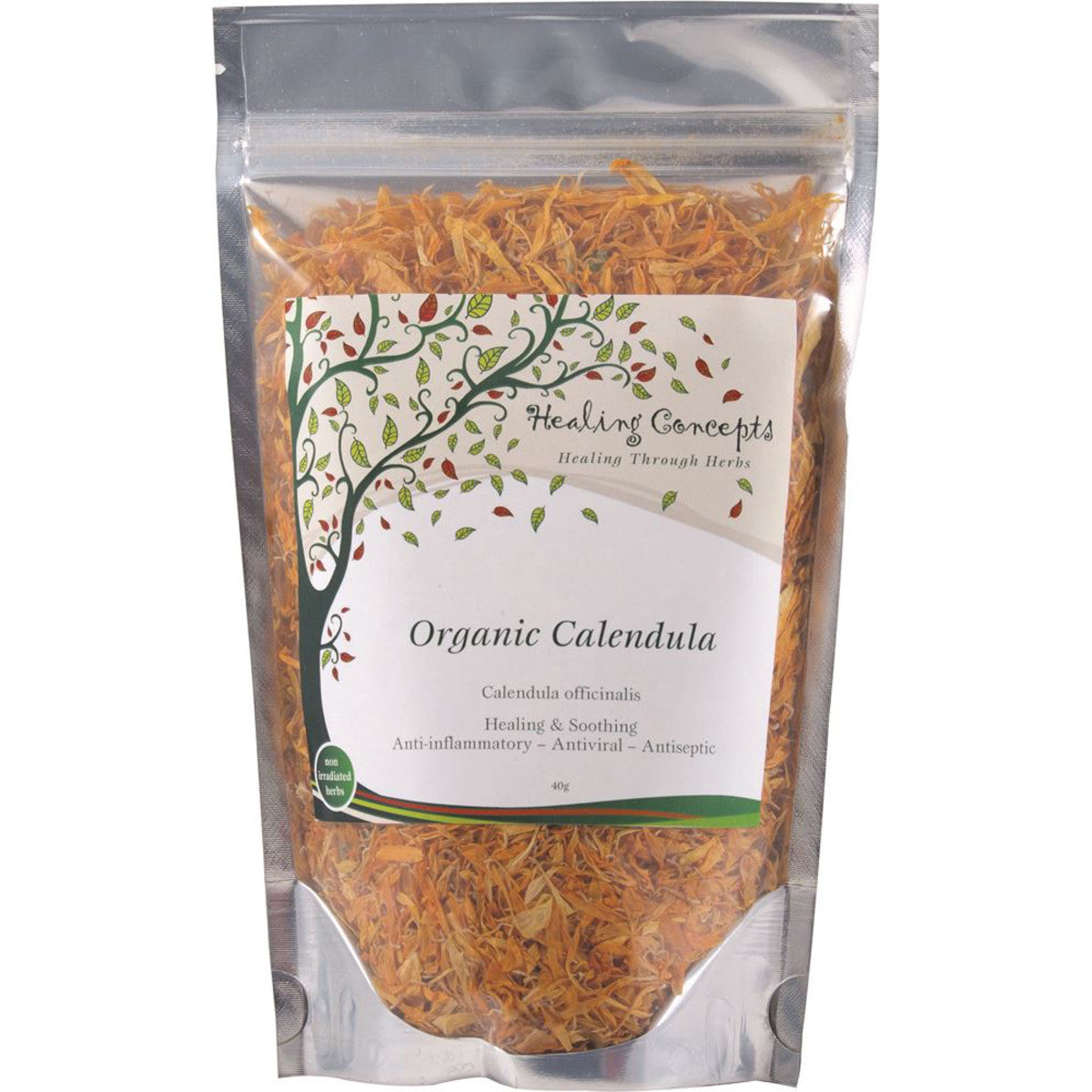 image of Healing Concepts Organic Calendula Tea 30g on white background 