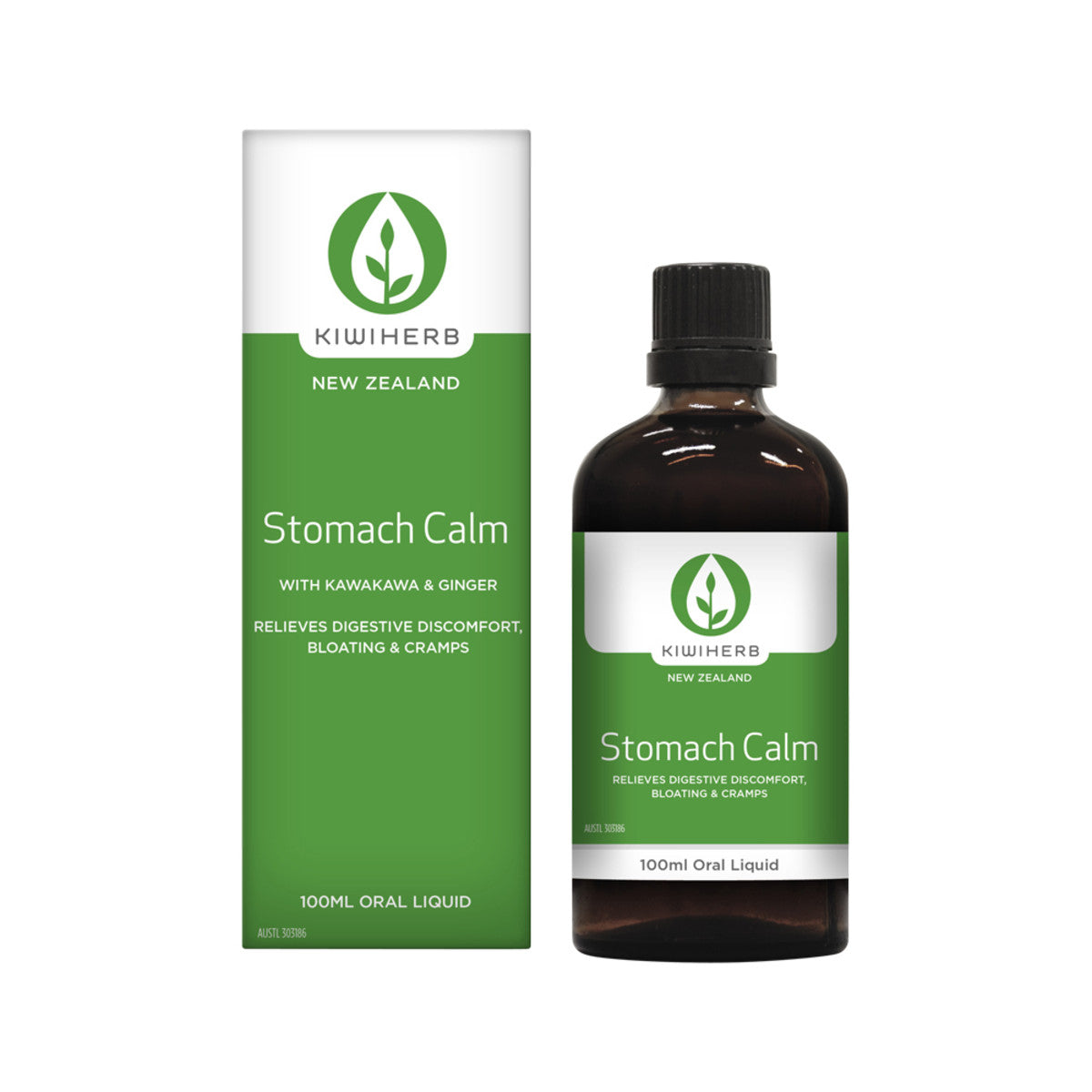 image of Kiwiherb Stomach Calm Oral Liquid 100ml on white background 