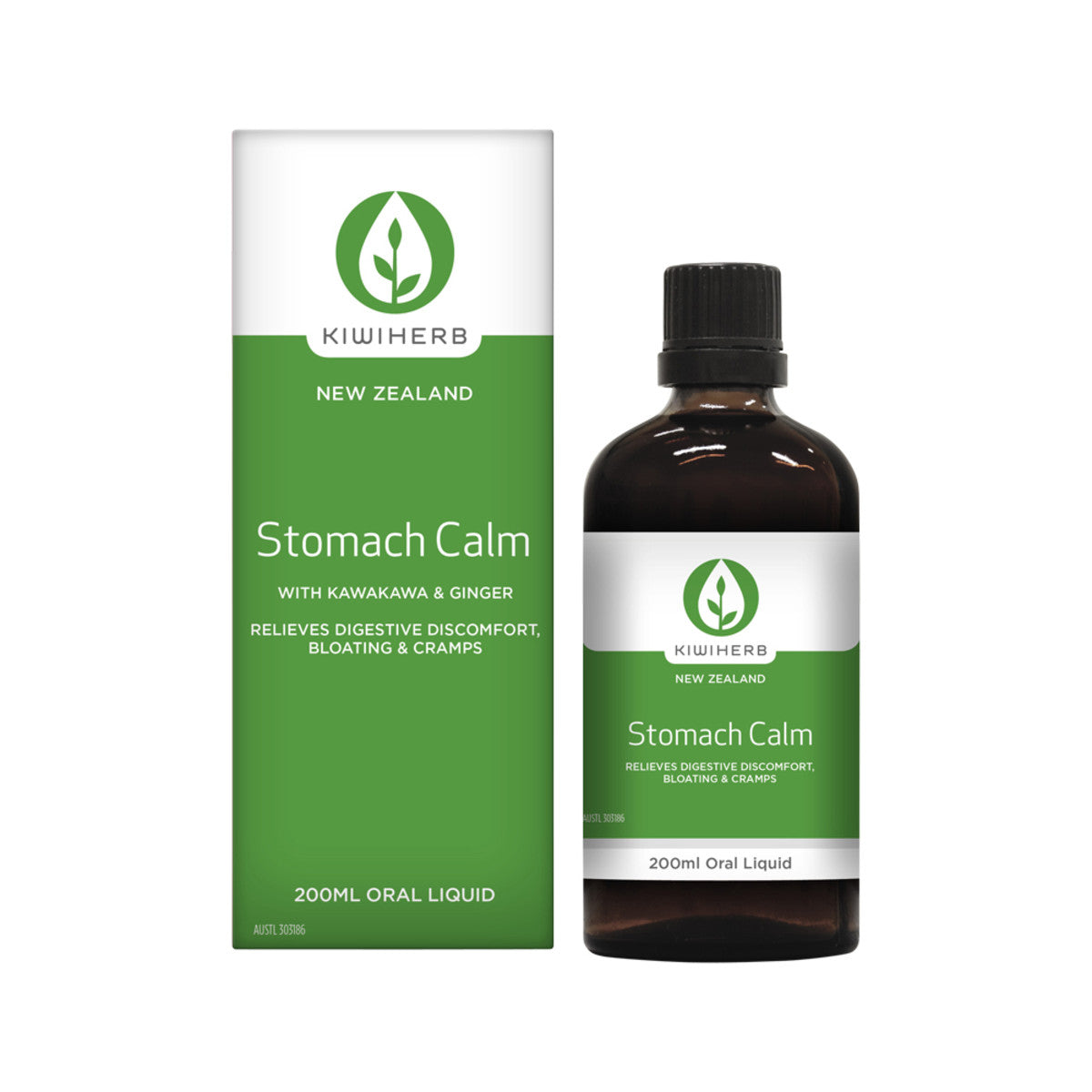 image of Kiwiherb Stomach Calm Oral Liquid 200ml on white background 
