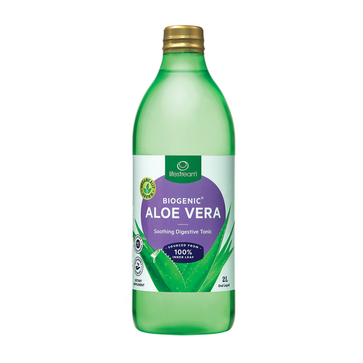 image of LifeStream Biogenic Aloe Vera Juice 2L on white background 