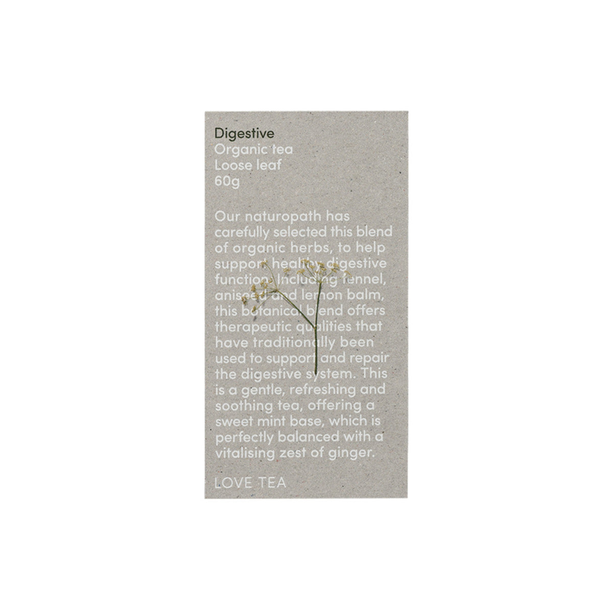 image of Love Tea Organic Digestive Tea Loose Leaf 60g on white background