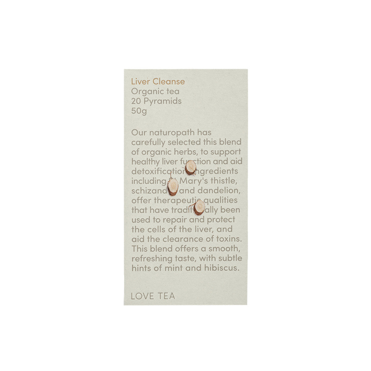 image of Love Tea Organic Liver Cleanse Tea x 20 Pyramids on white background 