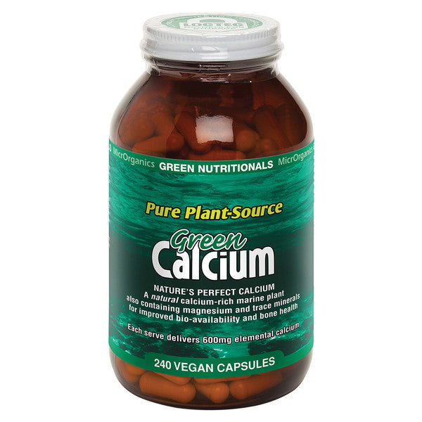 image of MicrOrganics Green Nutritionals Pure Plant-Source Green Calcium 240c on white background