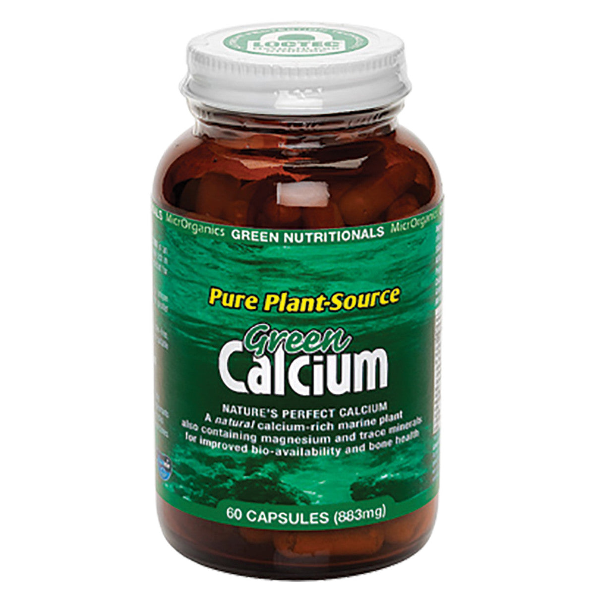 image of MicrOrganics Green Nutritionals Pure Plant-Source Green Calcium 60c on white background