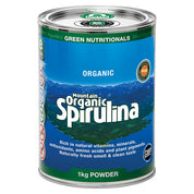 image of MicrOrganics Green Nutritionals Mountain Organic Spirulina 1kg Powder on white background
