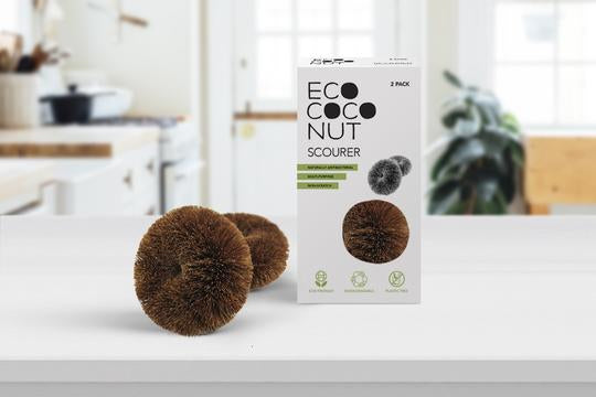 image of Eco Coconut Scourer x 2 Pack on white background 