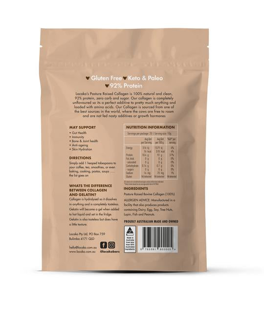 image of Locako Collagen Pasture Raised Natural 400g on white background 