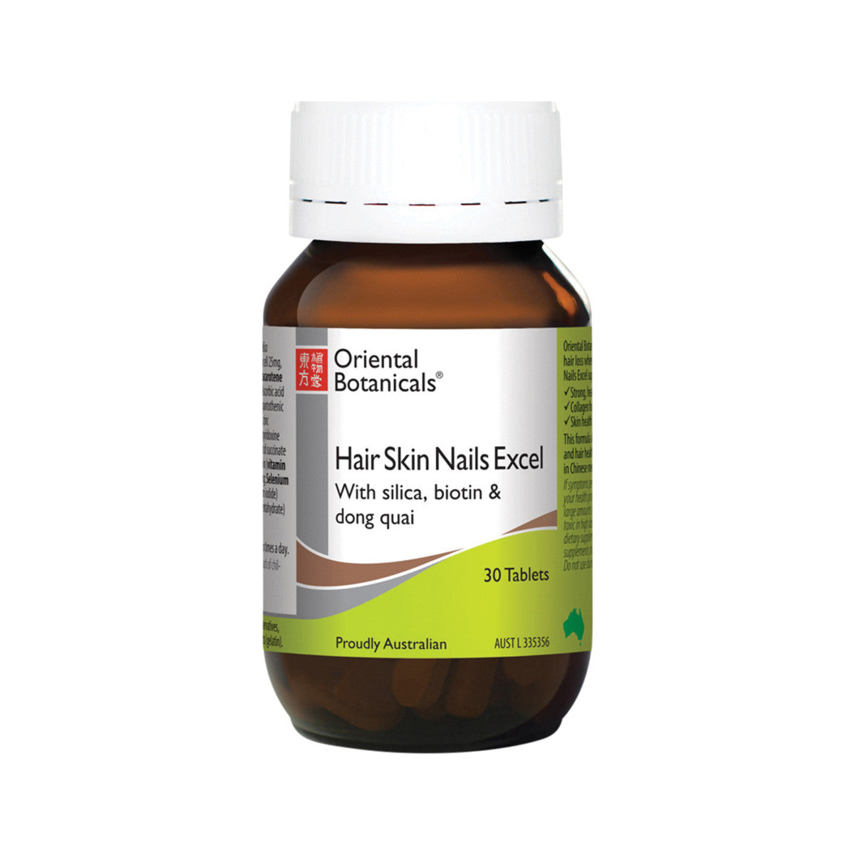 image of Oriental Botanicals Hair Skin Nails Excel 30t on white background 