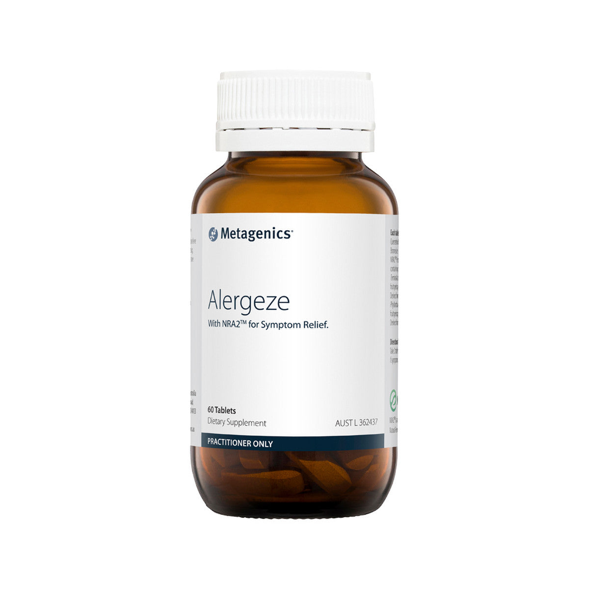 image of Metagenics Alergeze 60t on white background