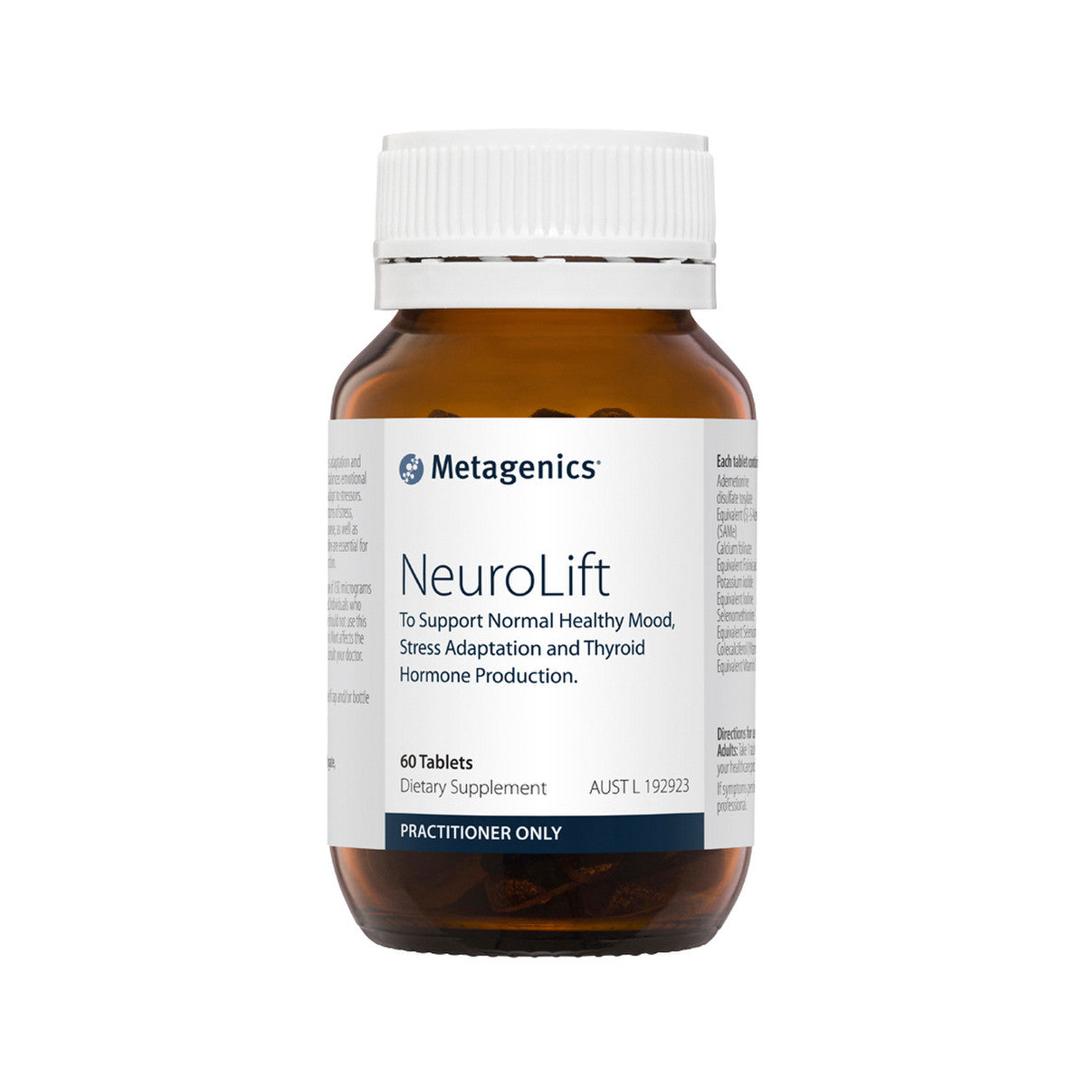 image of Metagenics NeuroLift 60t on white background