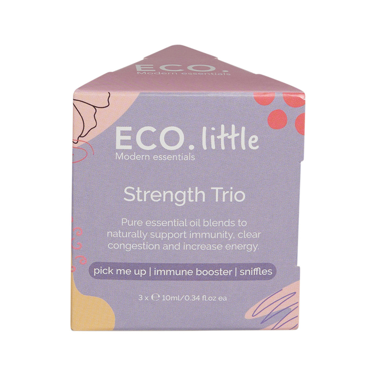 image of Eco Modern Essentials Little Essential Oil Trio Strength 10ml x 3 Pack on white background