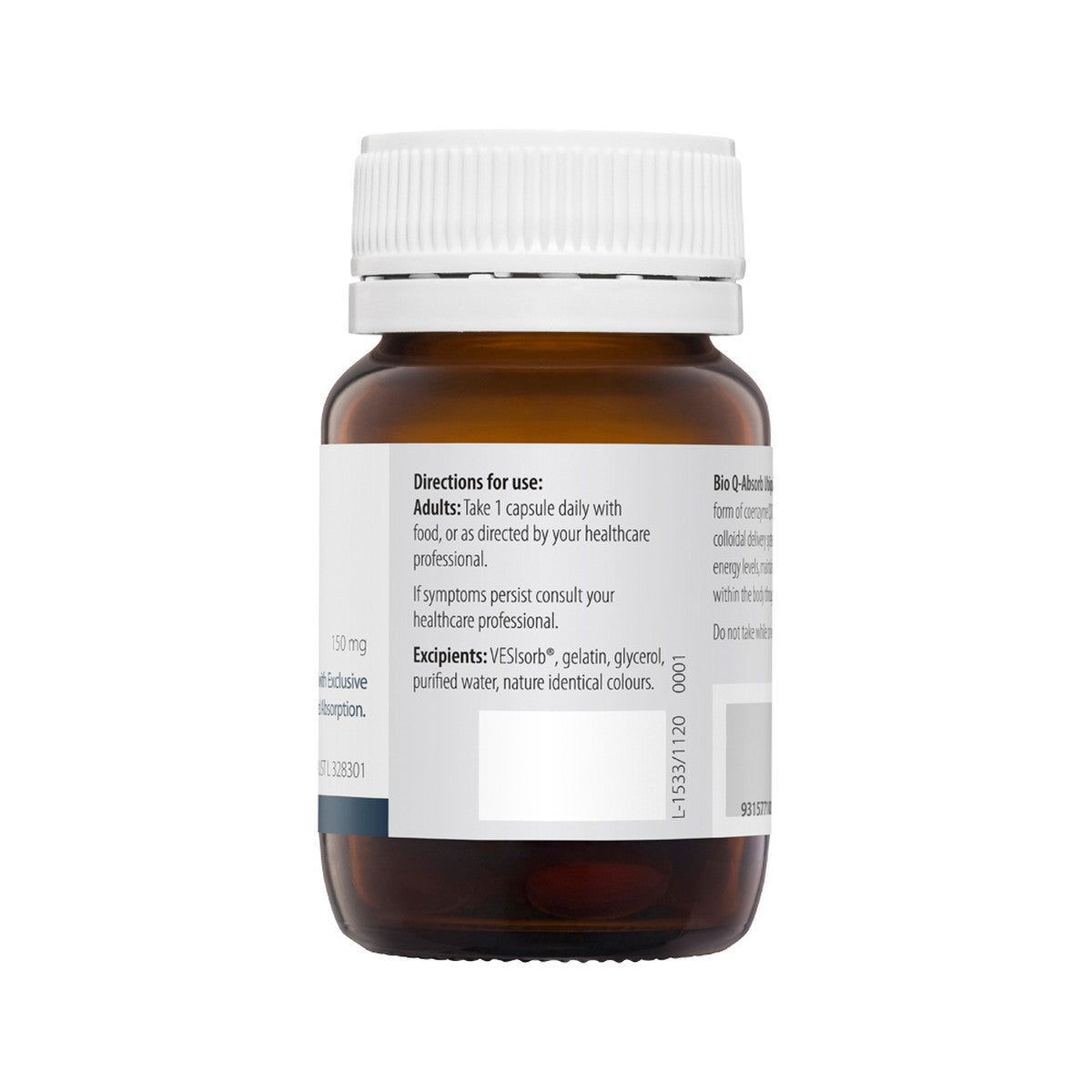 image of Metagenics Bio Q Absorb Ubiquinol 30c on white background