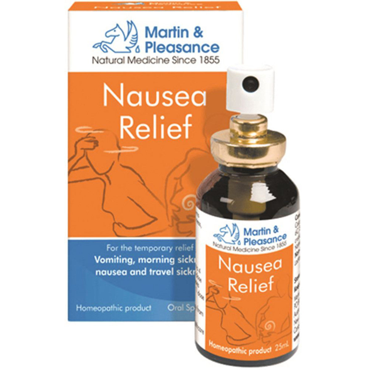 image of Martin & Pleasance Homoeopathic Complexes Nausea Relief Spray 25ml on white background