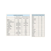 image of nutritional information for  Nutra Organics Marine Collagen Beauty with Bioactive Collagen Peptides + Vitamin C Unflavoured 225g 