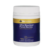 image of BioCeuticals Ultra Muscleze Forest Berries 180g on white background 