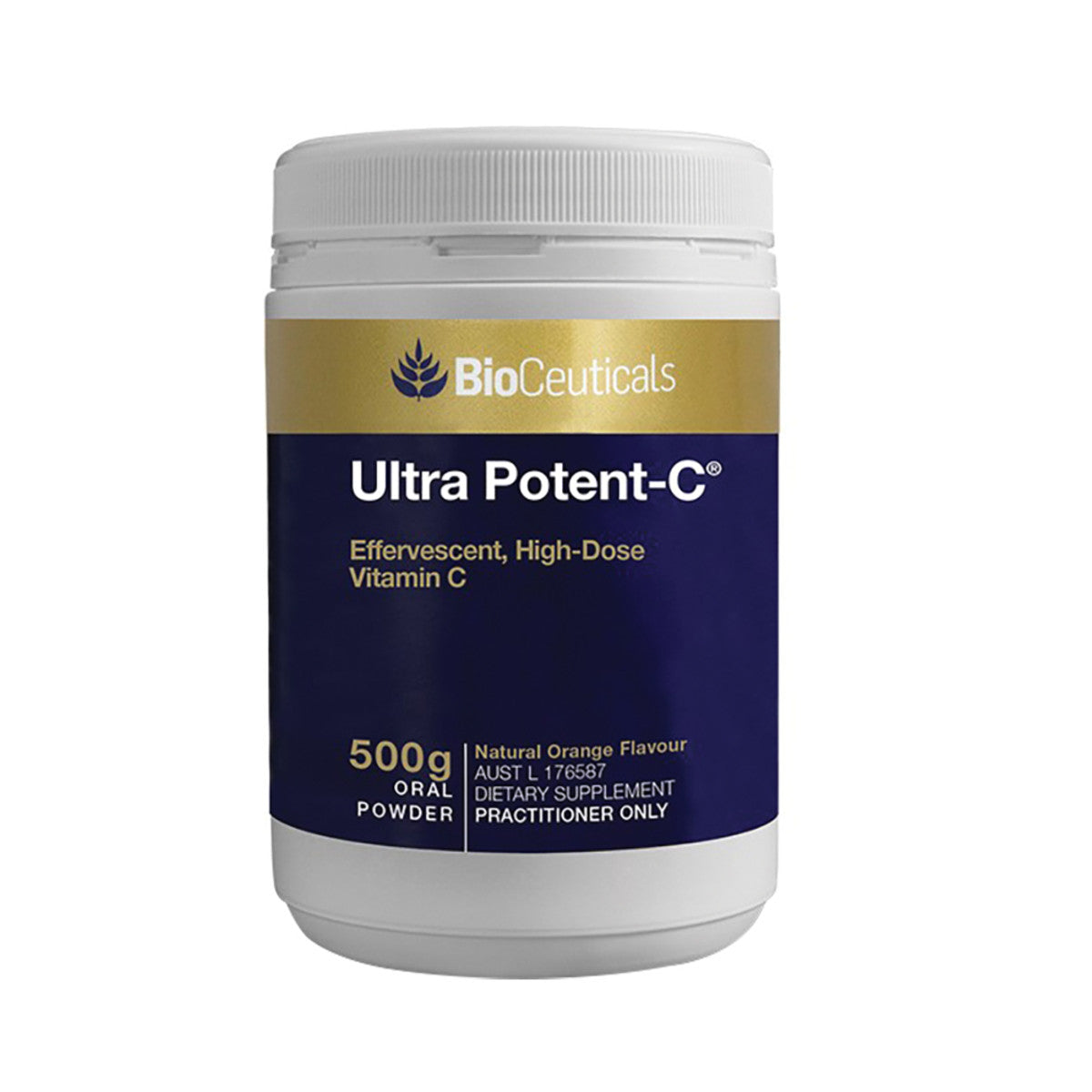 image of BioCeuticals Ultra Potent-C 500g on white background 