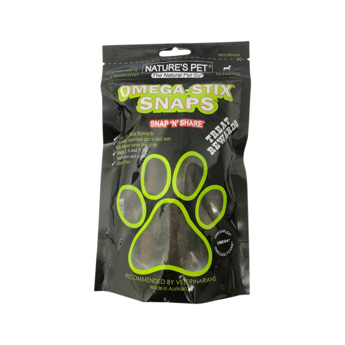 image of Nature's Pet Omega-Stix Snaps x 6 Pack on white background 