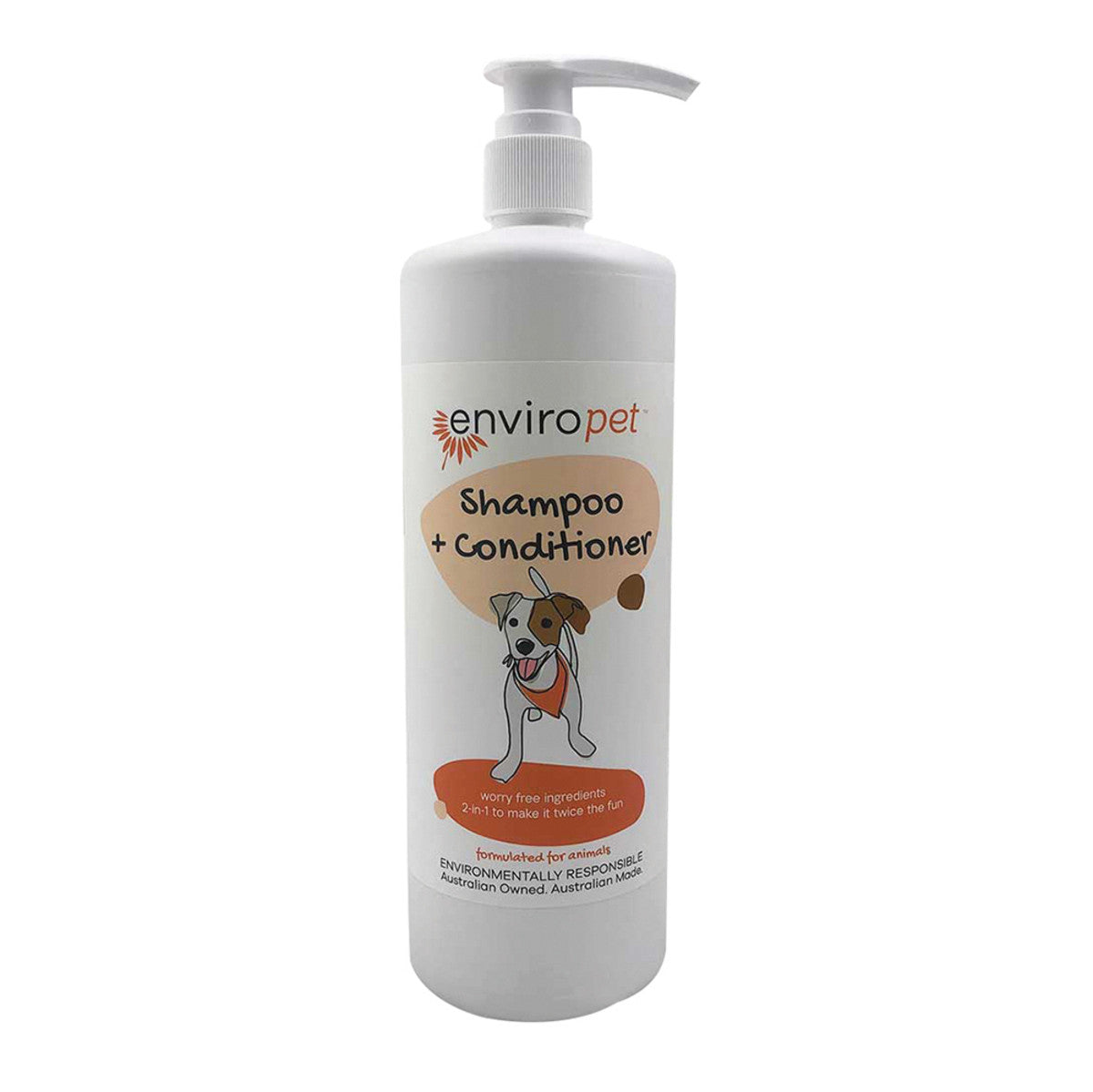 image of EnviroPet Pet Shampoo + Conditioner 1L on white background 