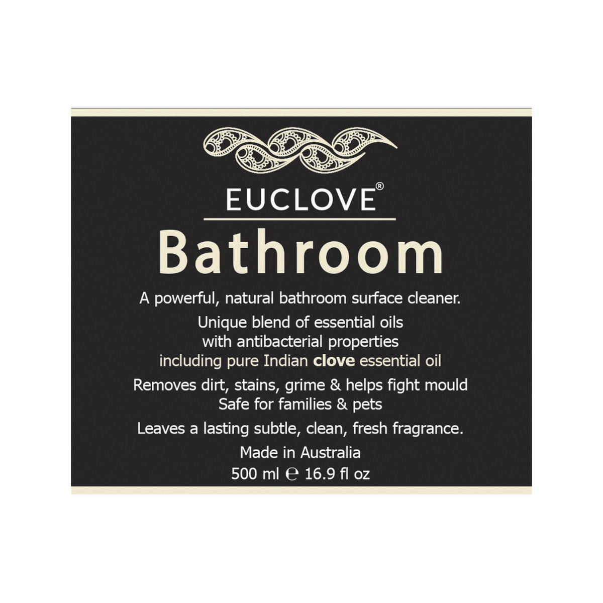 image of Euclove Bathroom Spray 500ml on white background 