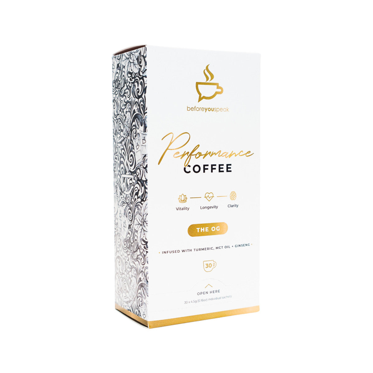 image of Before You Speak Performance Coffee The OG 4.5g x 30 Pack on white background