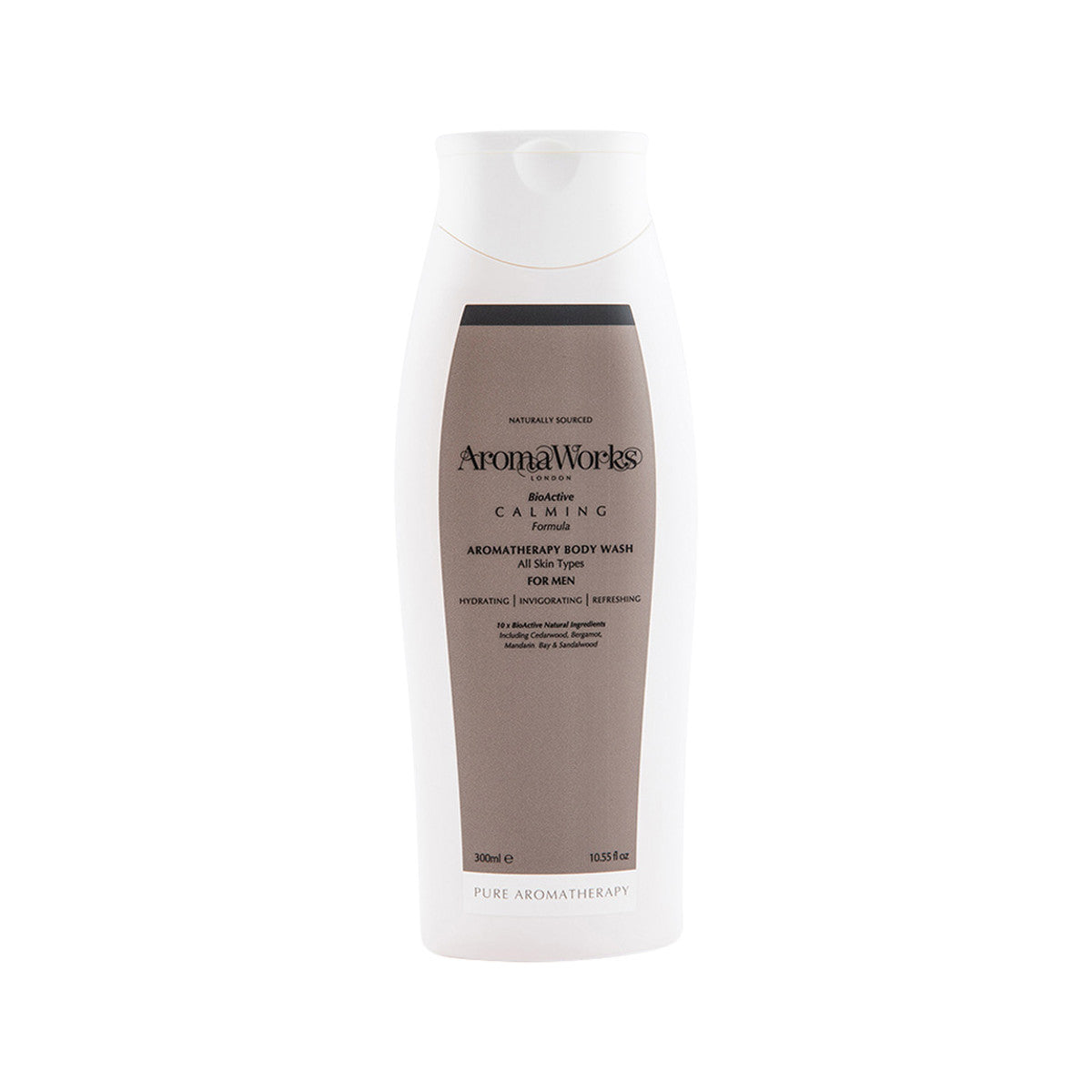 image of AromaWorks For Men Aromatherapy Body Wash Bioactive Calming Formula 300ml on white background