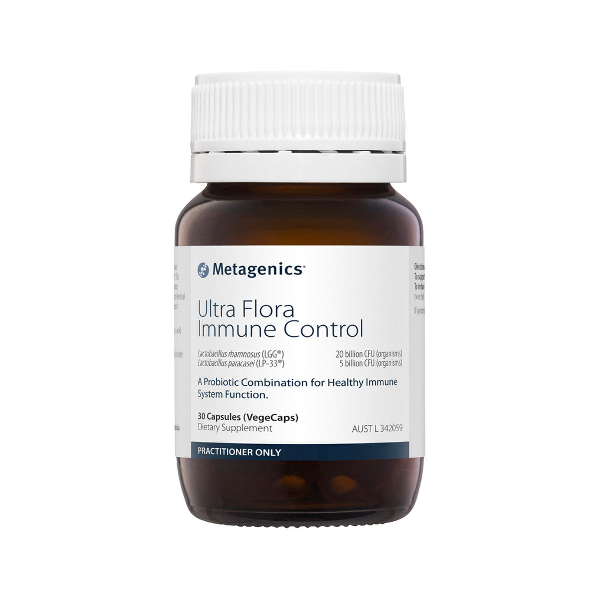 image of Metagenics Ultra Flora Immune Control with white background