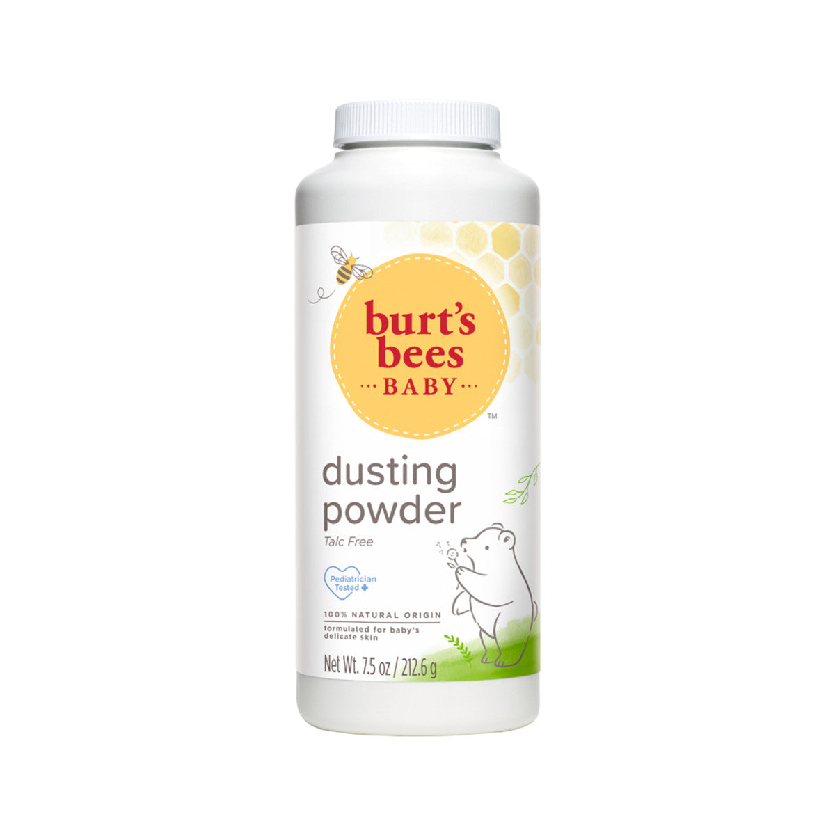 image of Burt's Bees Baby Bee Dusting Powder Original (Talc-Free) 212g on white background 