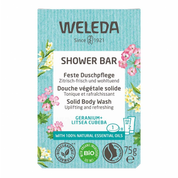 image of Weleda Shower Bar Geranium + Litsea Cubeba on white background