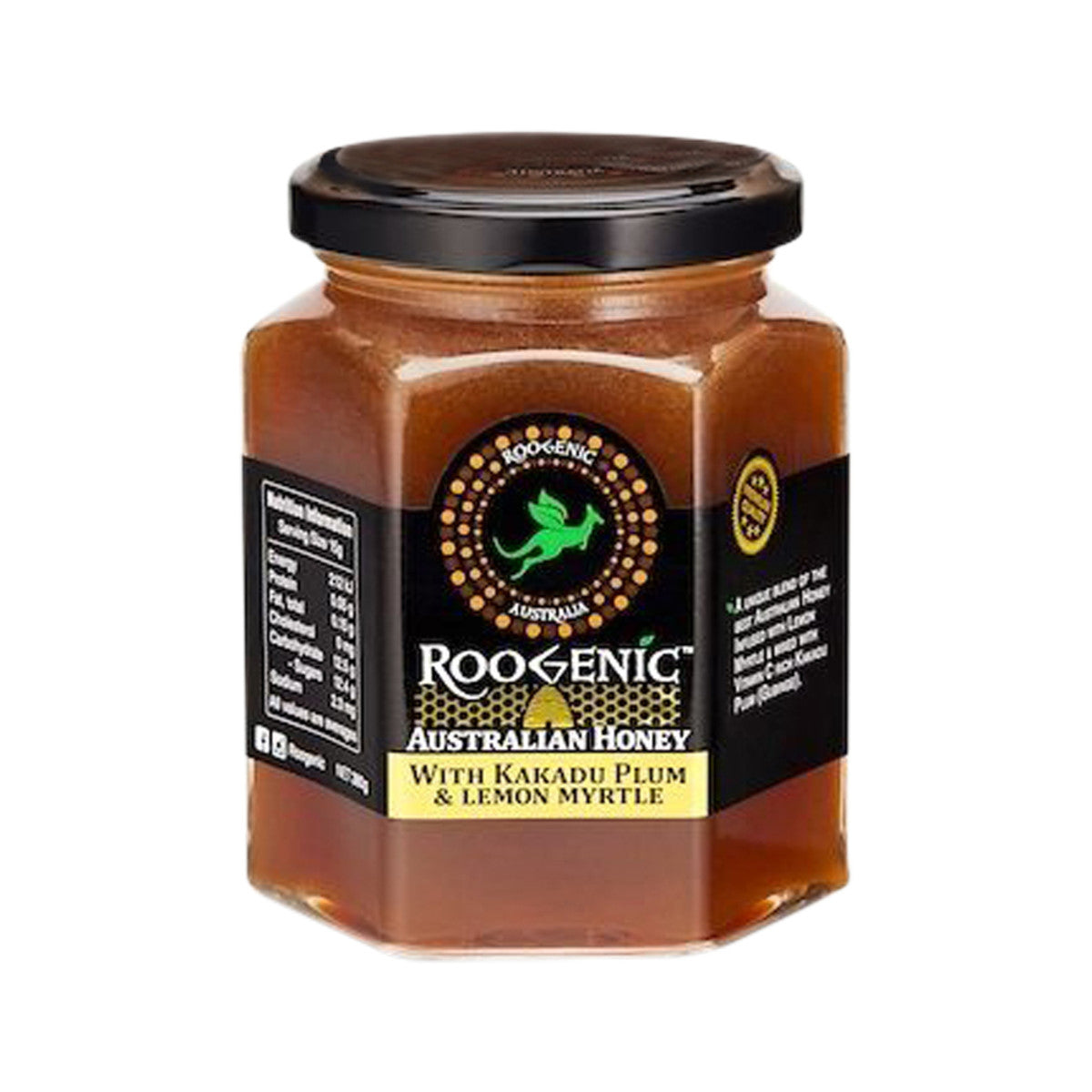 image of Roogenic Australia Australian Honey & Lemon Myrtle 380g with white background