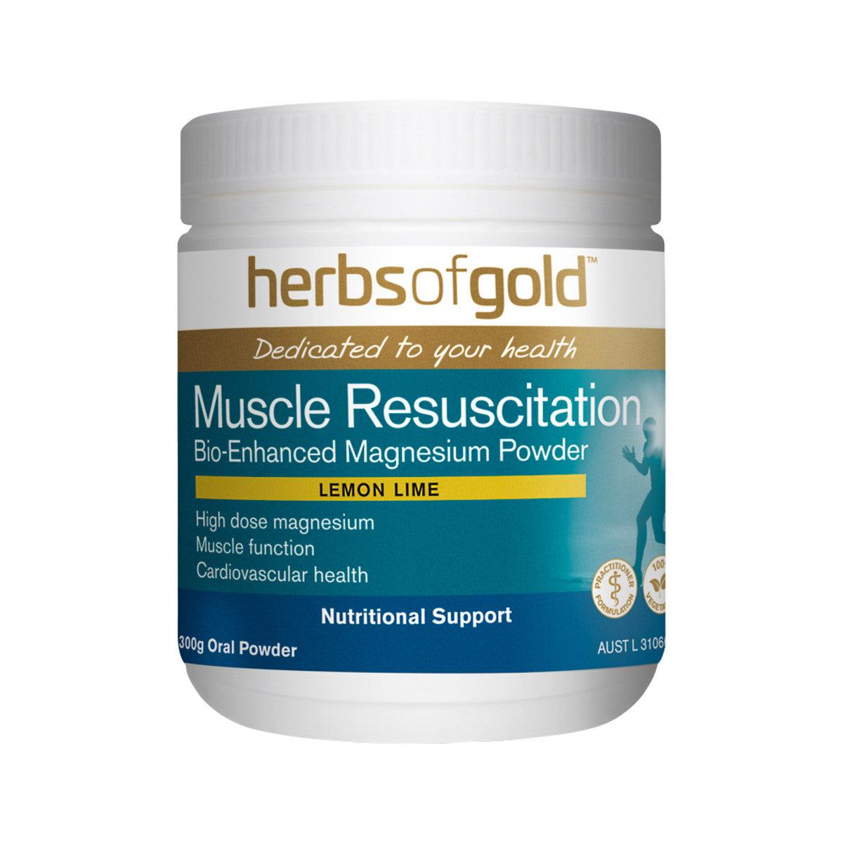 image of Herbs of Gold Muscle Resuscitation 300g on white background 