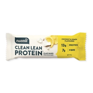 image of Nuzest Clean Lean Protein Bars Coconut & Lemon - 12 Bars on white background 