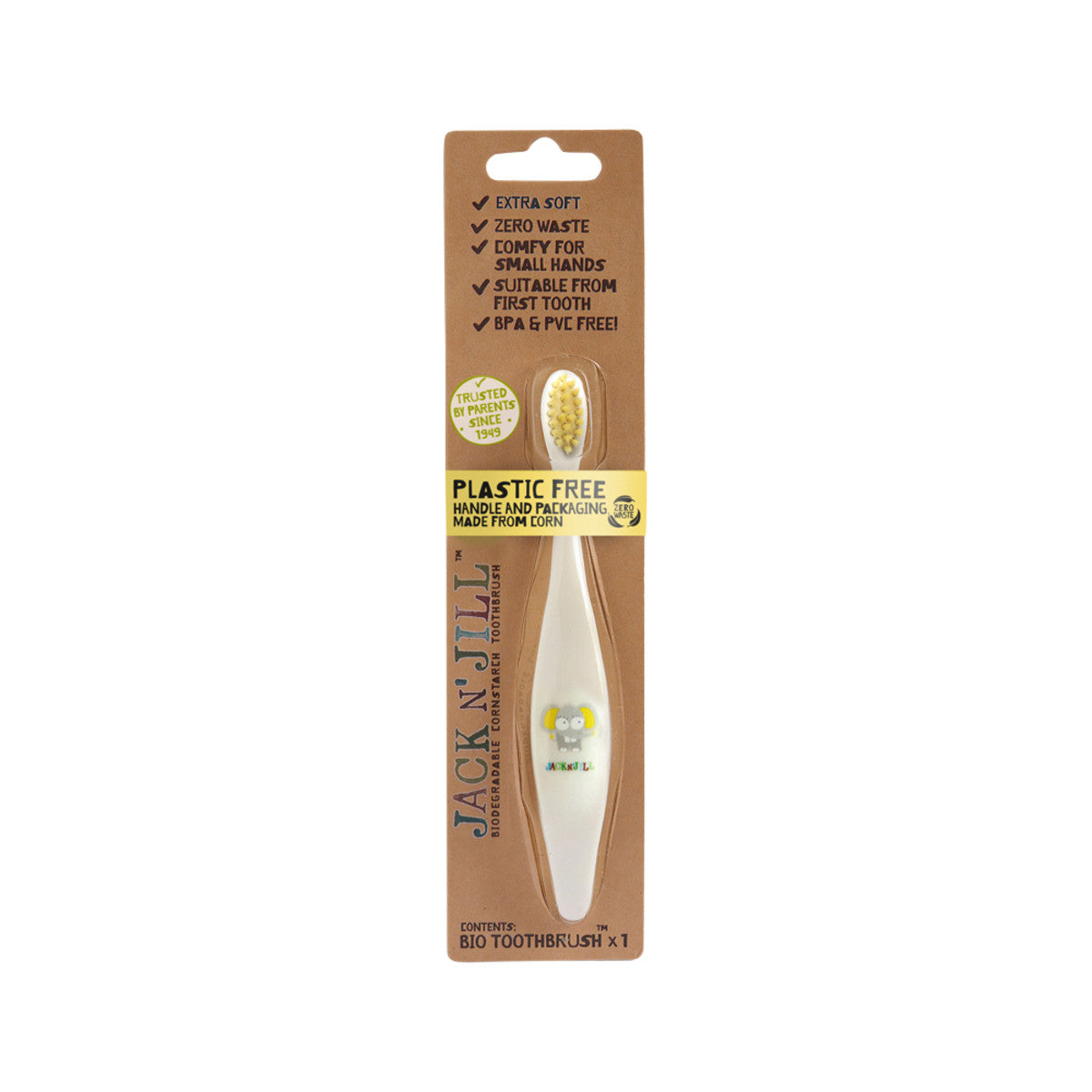image of Jack N' Jill Bio Toothbrush elephant on white background 