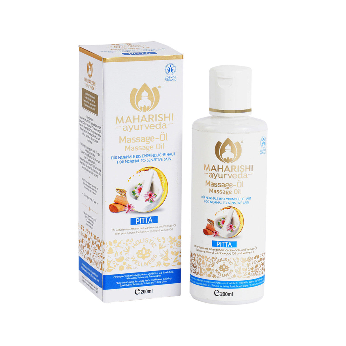 image of Maharishi Ayurveda Massage Oil Pitta 200ml on white background