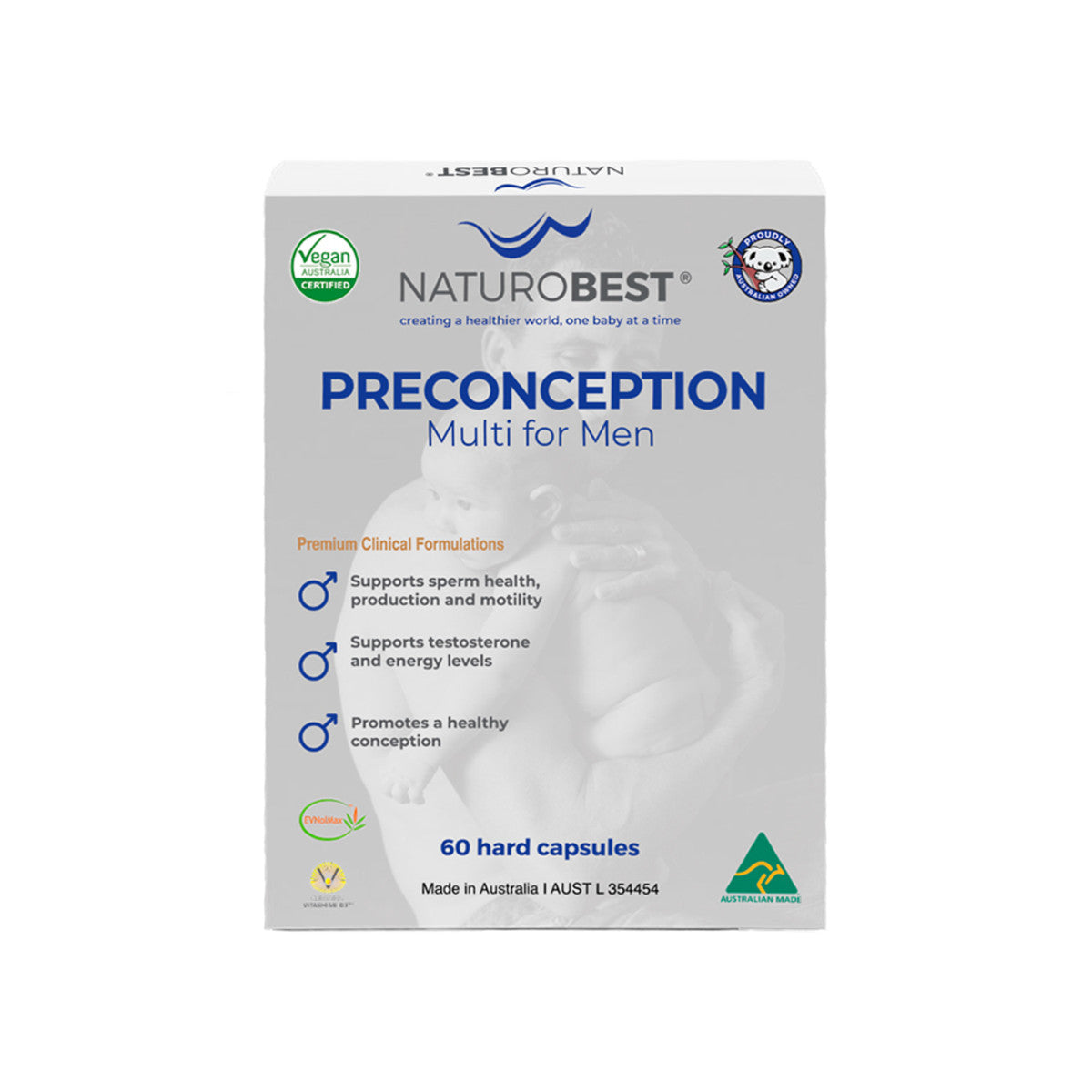 image of NaturoBest Preconception Multi for Men 60c on white background 