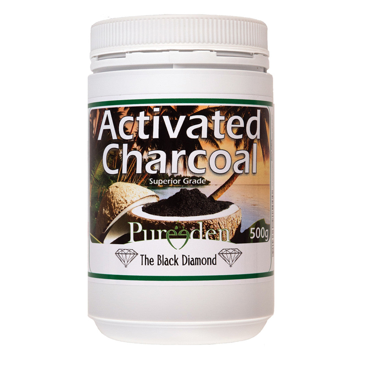 image of Pure Eden Activated Charcoal 500g on white background