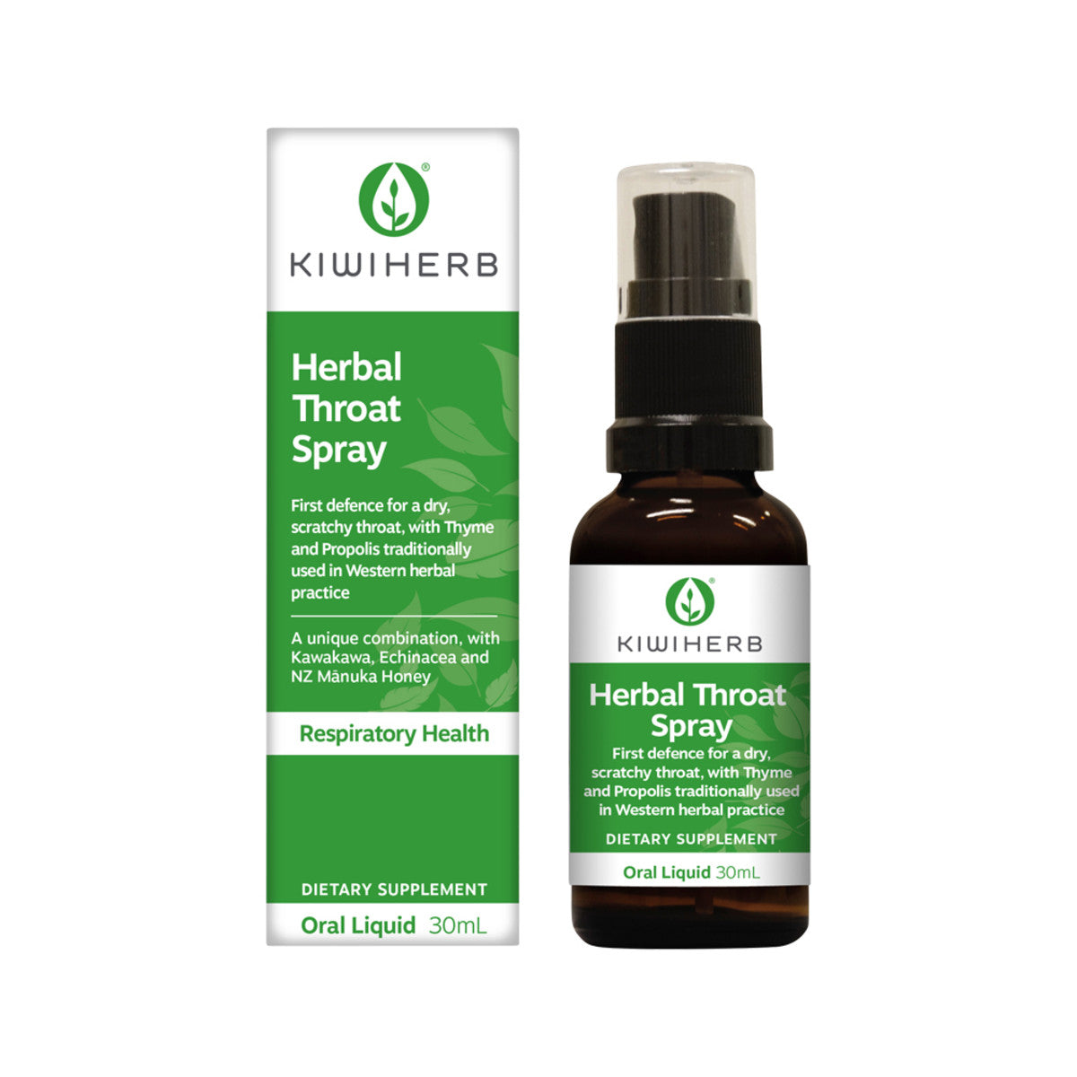 image of Kiwiherb Herbal Throat Spray 30ml  on white background