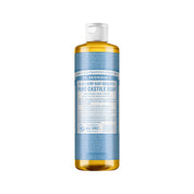 image of Dr. Bronner's Pure-Castile Soap Liquid (Hemp 18-in-1) Baby Unscented 473ml on white background 