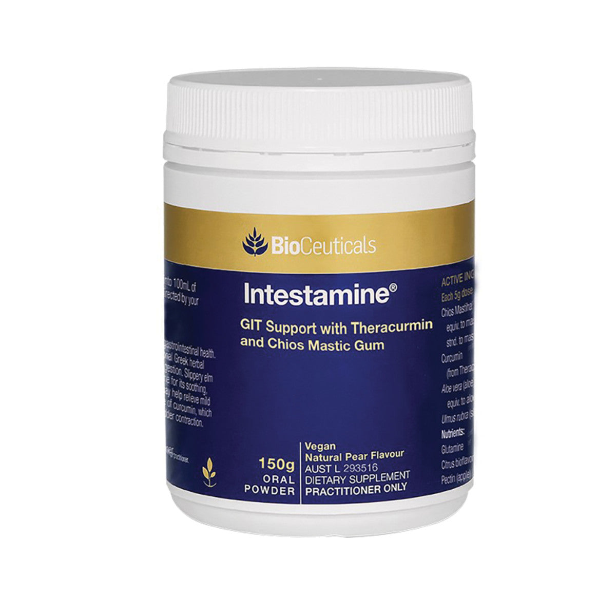 image of BioCeuticals Intestamine 150g on white background 