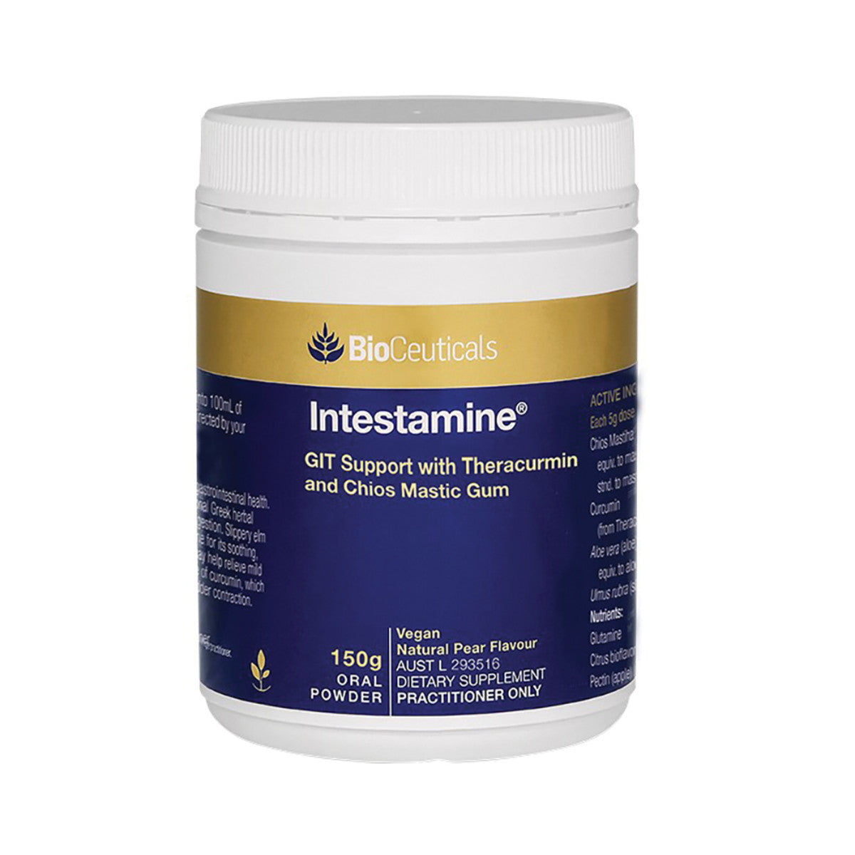 image of BioCeuticals Intestamine 150g on white background 