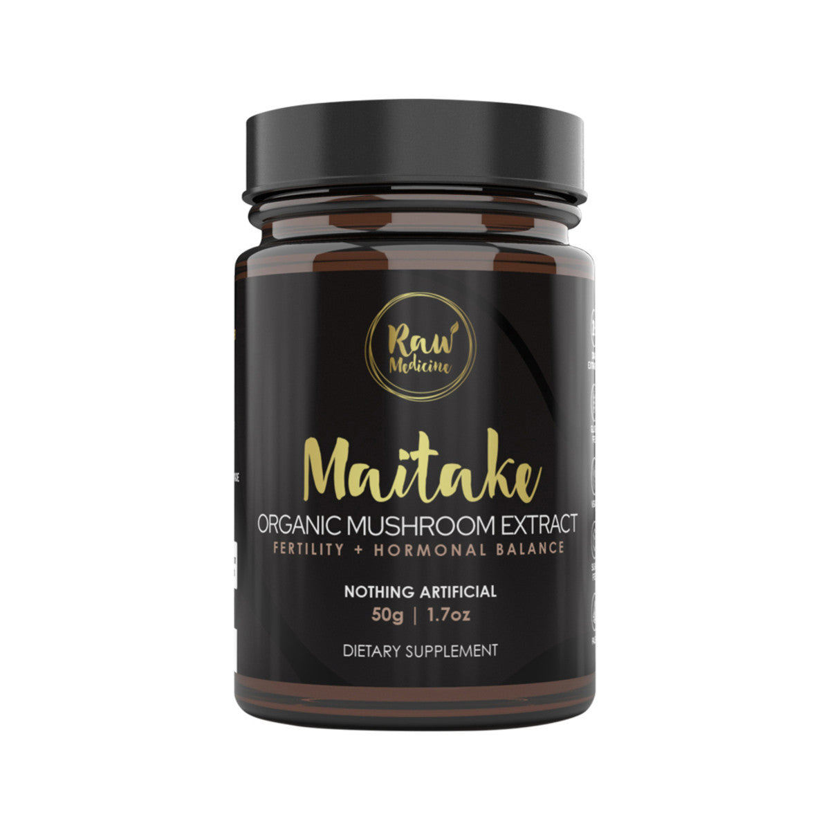 image of Raw Medicine Organic Mushroom Extract Maitake 50g on white background